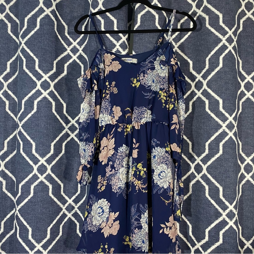 Blue Formal Floral Dress